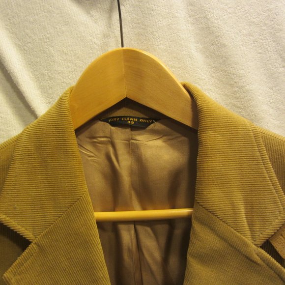 RETRO 70'S HAGAR CORDUROY BLAZER, TAN, SIZE 42 - Picture 3 of 13